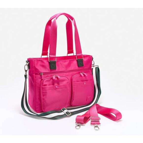IHKWIP Cargo Catchall Tote with Two Crossbody Straps Ruby Berry - Picture 5 of 12